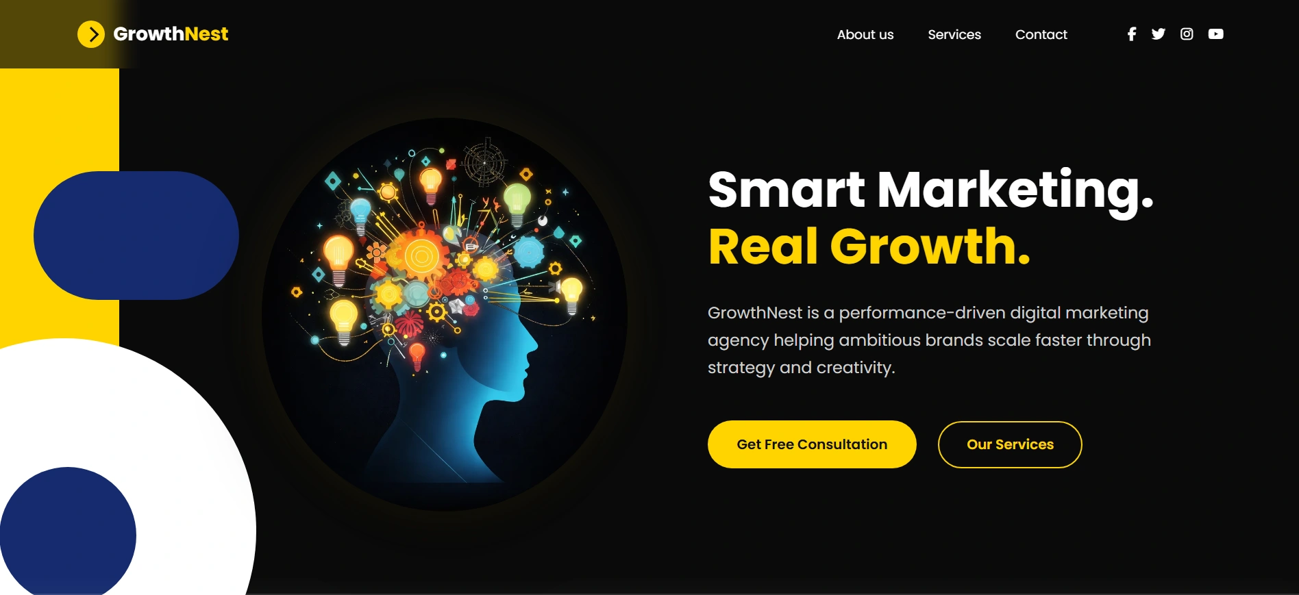 GrowthNest Digital Marketing Website
