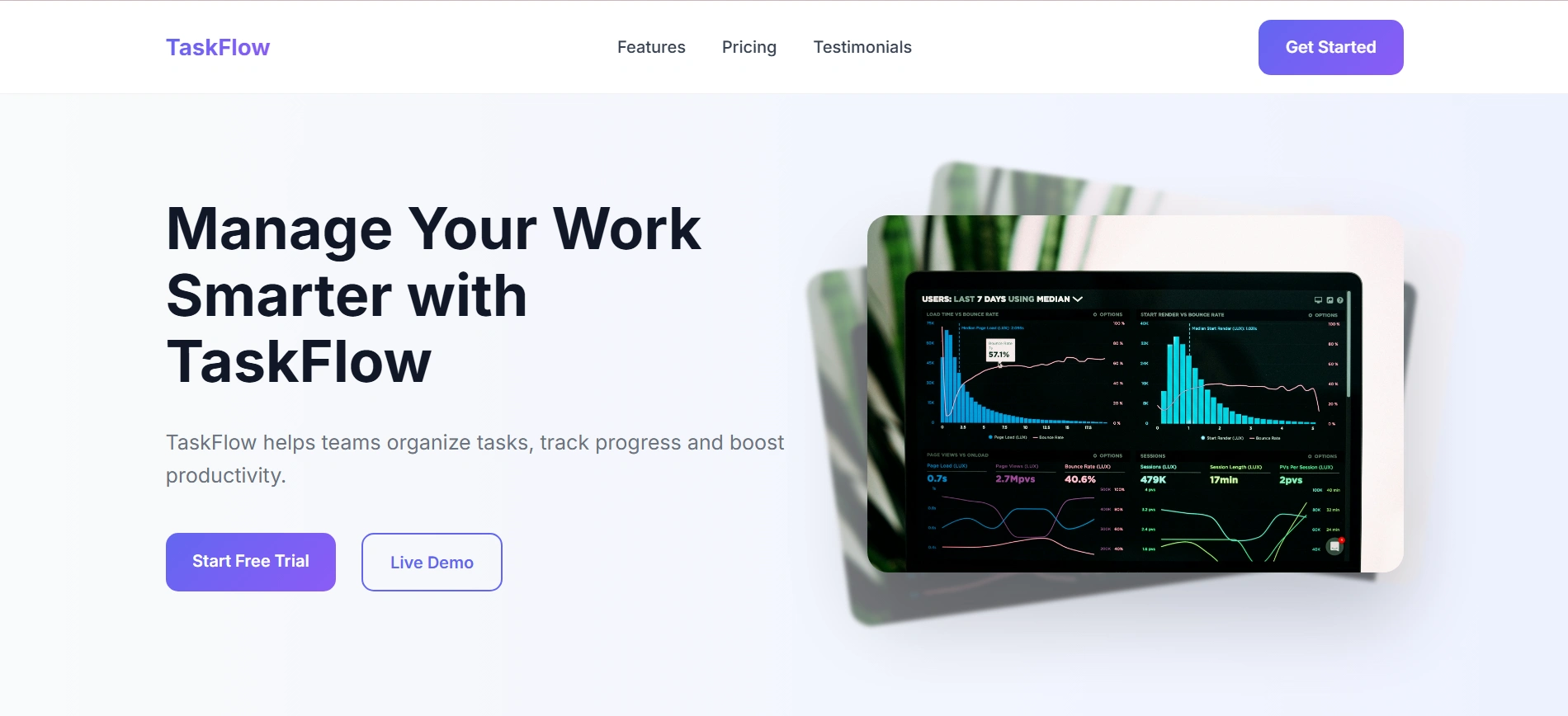 TaskFlow SaaS Website